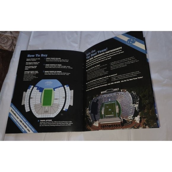 2012 UNC FOOTBALL ticket brochure NORTH CAROLINA TAR HEELS - Picture 7 of 7